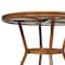 Flash Furniture Lourdes French Bistro 31.5in. Table, White and Navy PE Rattan, Glass Top w/4 Stack Chairs - Natural SDA-AD641012-80-4001-F-WHNVY-NAT-GG - alternate 5
